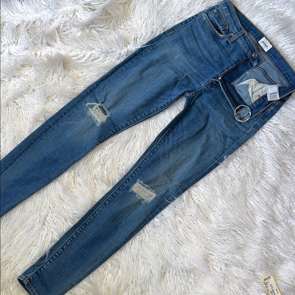* Hudson Jeans Women's Distressed Skinny Jeans - Blue